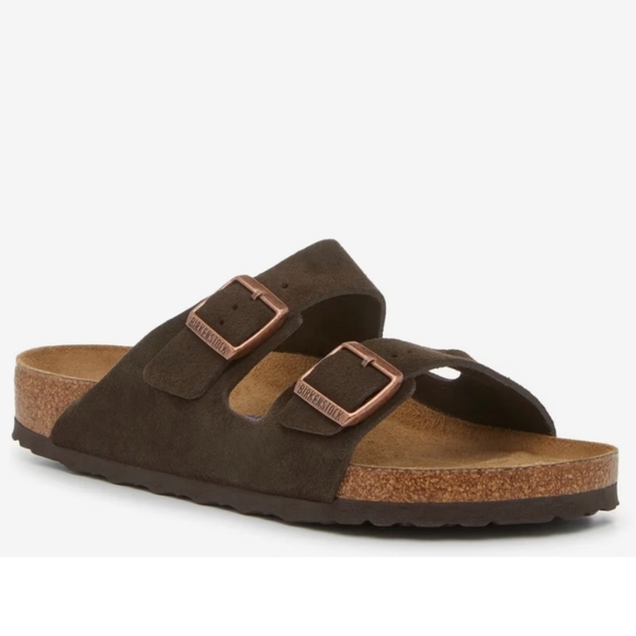 Birkenstock Arizona Slide Sandal Men's, Size 10, Dark Brown, Retail $154.96  USD